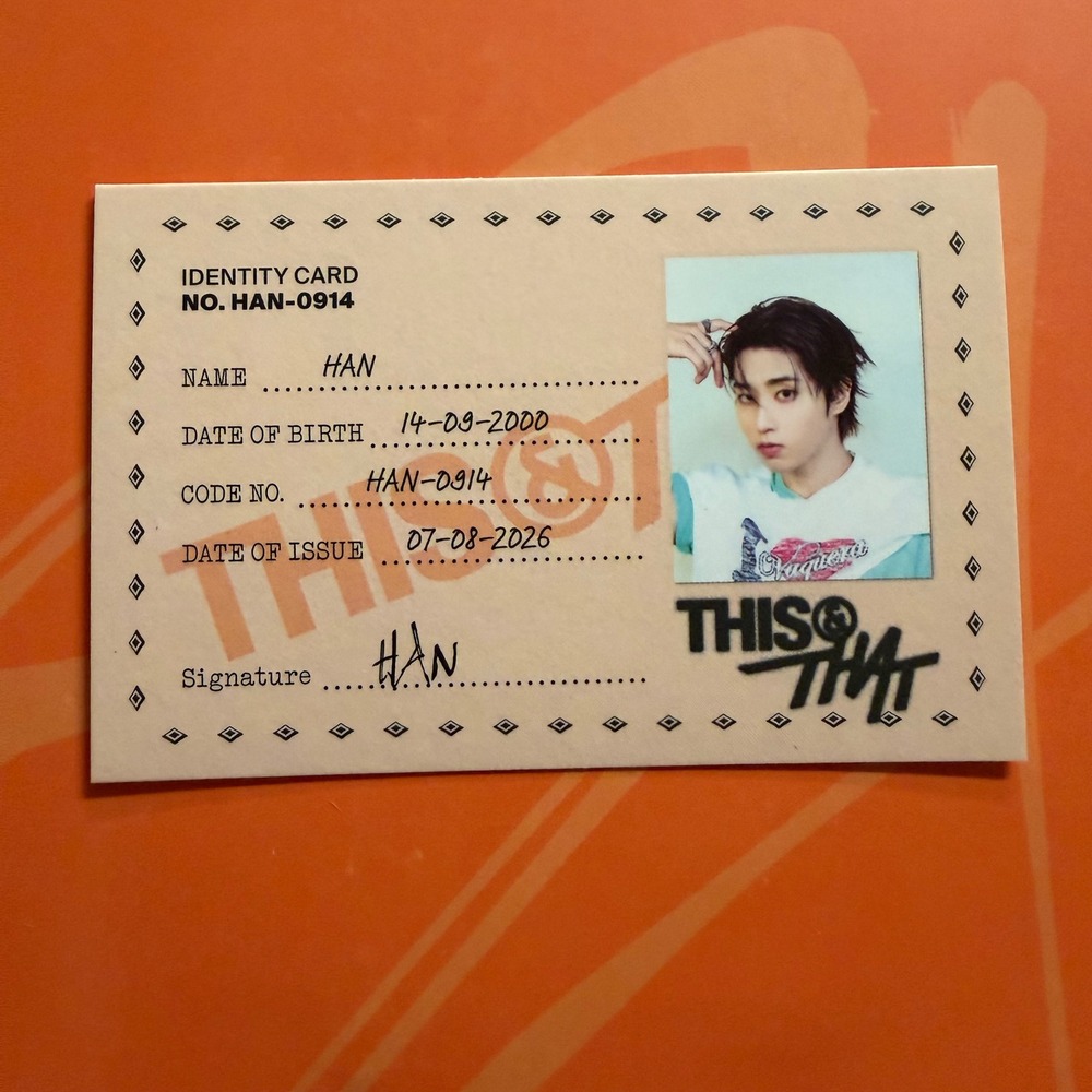 STRAY KIDS HAN JI SUNG This & That ID Card
